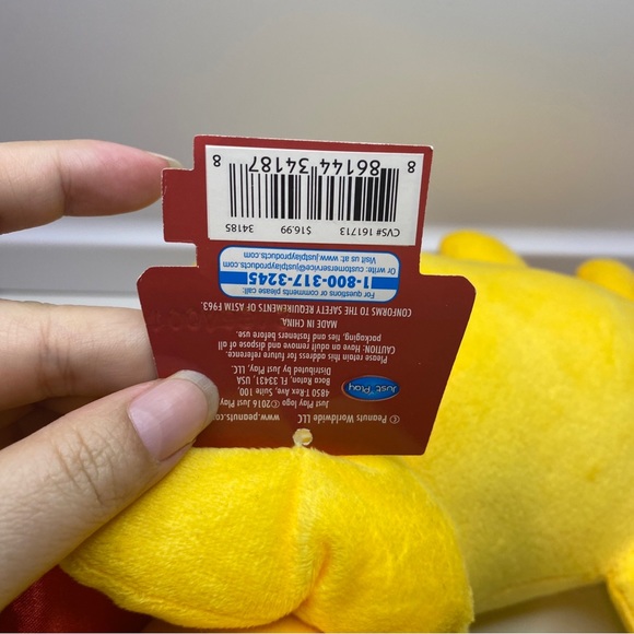 NEW - Peanuts Valentine’s Day Large 15 Inch Plush Woodstock w/ Heart Gift - Picture 6 of 6